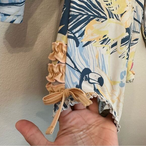 Ruffle Butts One Piece Rash Guard swimsuit - Picture 6 of 9